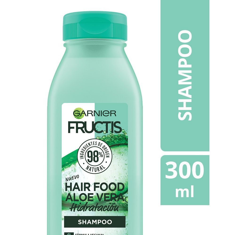 Garnier Hair Food Shampoo Aloe Hidratación Cabello Deshidratado 300 mL