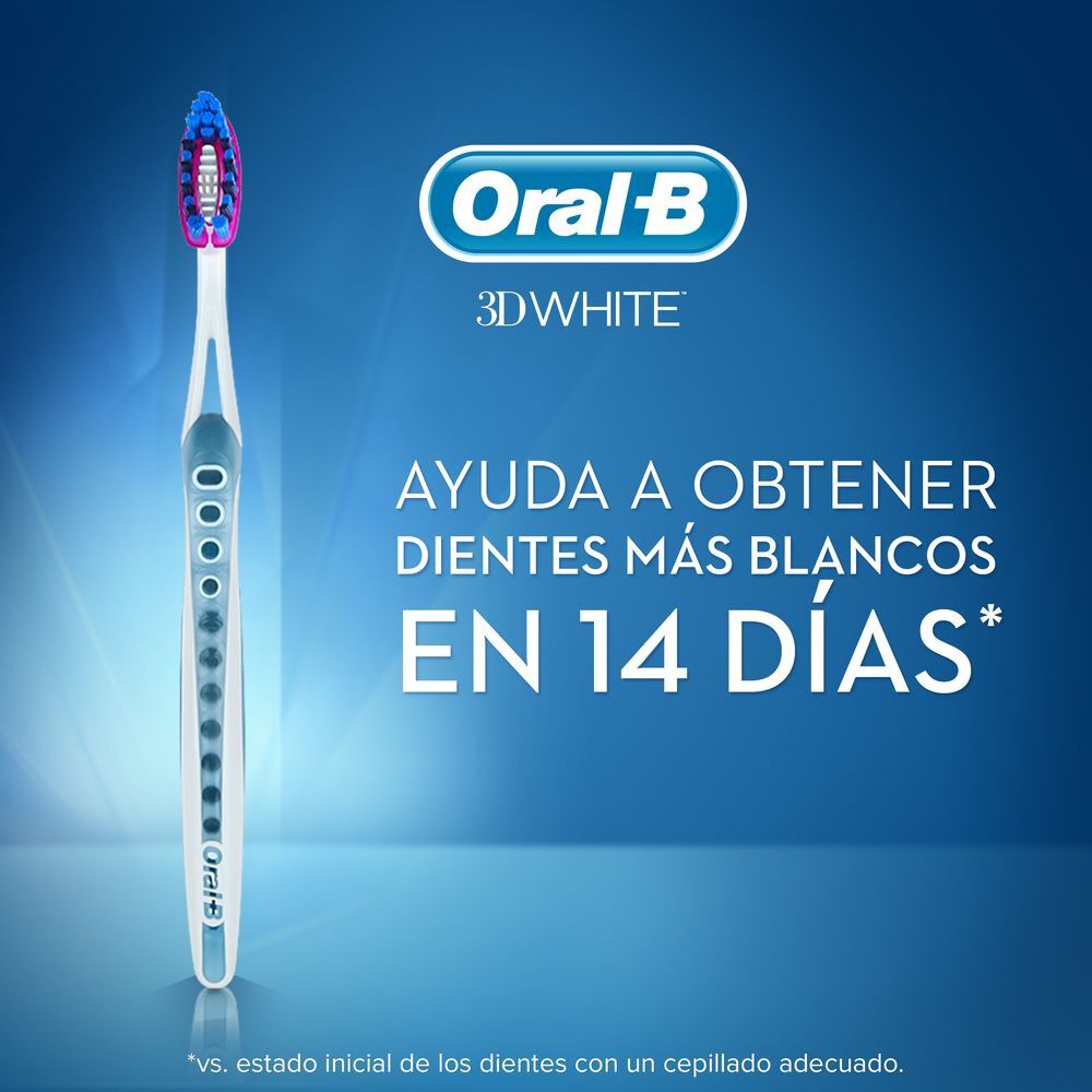 Cepillos Dentales Oral-B 3D White Luxe Pro-Flex - 2 Unidades