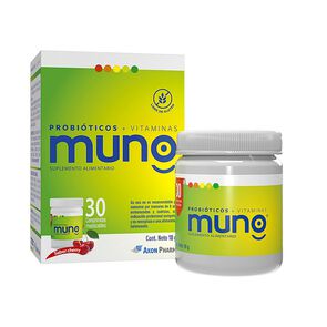 Muno-Probioticos-+-Vitaminas-30-Comprimidos-Masticables--imagen