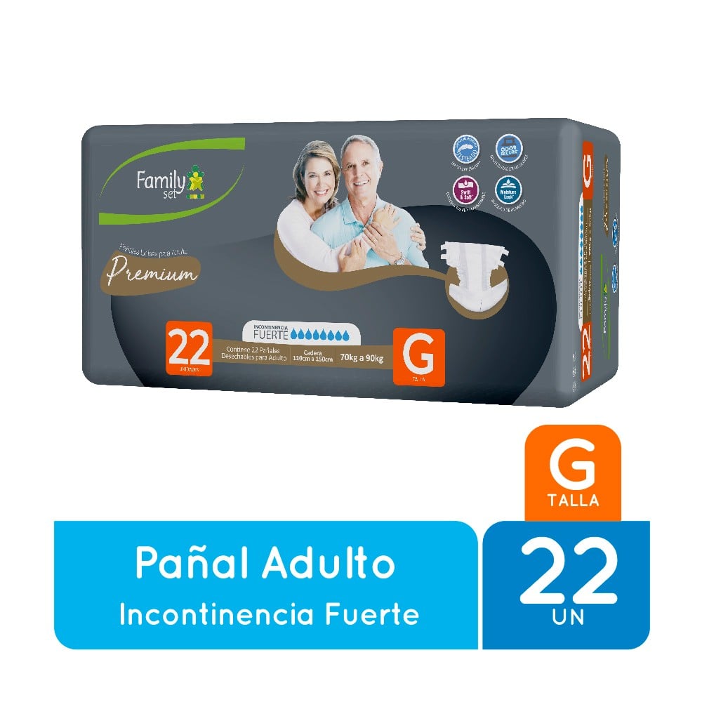 Premium Panal Para Adultos Unisex Grande 22 unidades